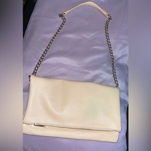 Cream chain purse
